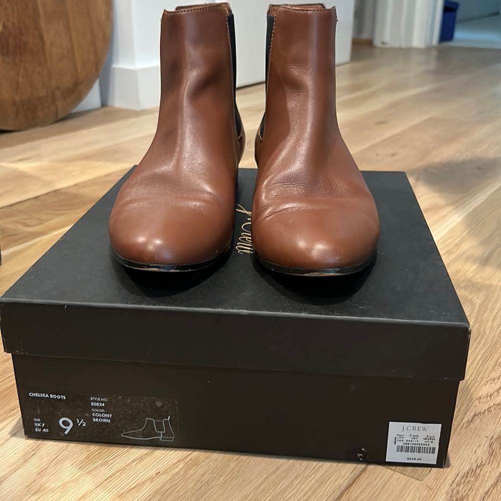 J. Crew chelsea leather boots